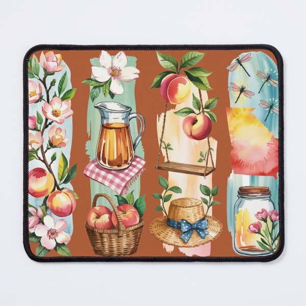 Item preview, Georgia Peach Watercolor – Sweet Tea, Blossoms & Dragonflies designed and sold by Marie Gems.