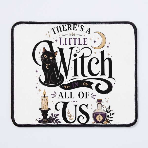 Item preview, Theres A Little Witch In All Of Us Black Cat Potion Candle Halloween Fan Apparel designed and sold by slmfams.