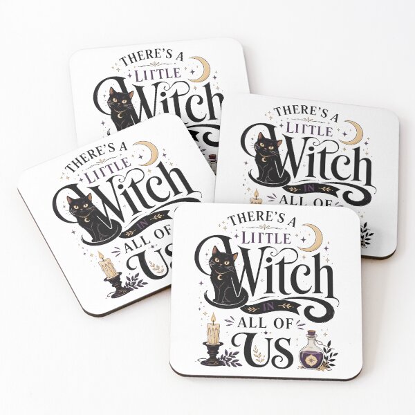 Item preview, Theres A Little Witch In All Of Us Black Cat Potion Candle Halloween Fan Apparel designed and sold by slmfams.