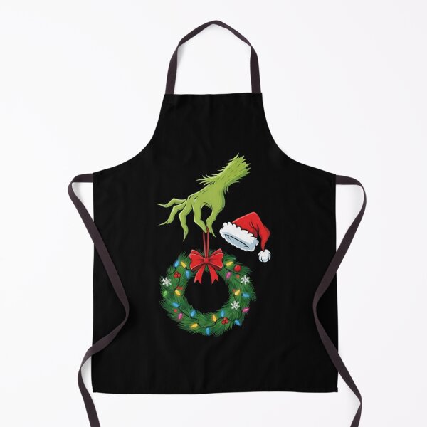 Item preview, Grinch Hand Holding Christmas Wreath with Santa Hat designed and sold by CalistaLueilwit.