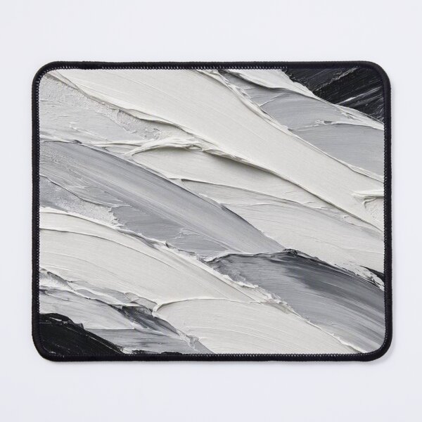 Item preview, Black and White Textured Abstract Impasto Palette Knife Painting designed and sold by ShieldRockPrints.