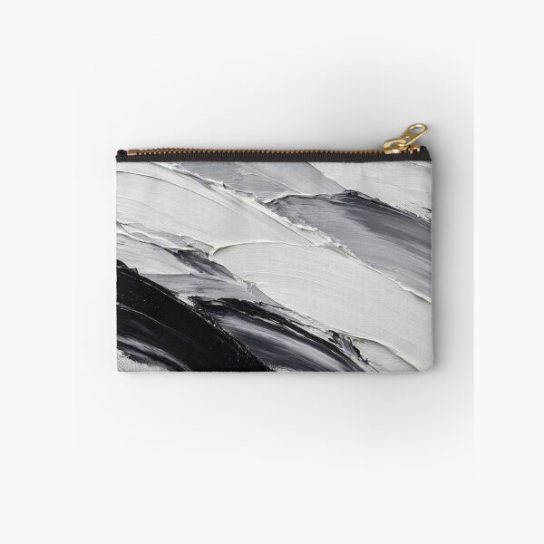 Item preview, Black and White Textured Abstract Impasto Palette Knife Painting designed and sold by ShieldRockPrints.