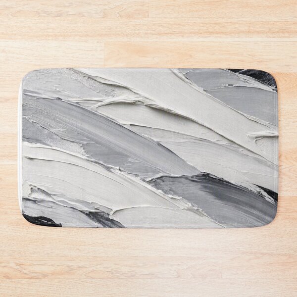 Item preview, Black and White Textured Abstract Impasto Palette Knife Painting designed and sold by ShieldRockPrints.
