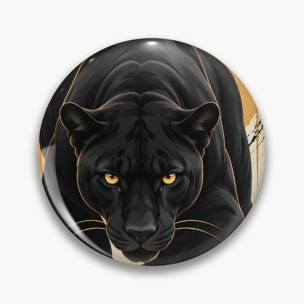 Item preview, Golden Moon Black Panther Bold Wildlife Art designed and sold by zisad.