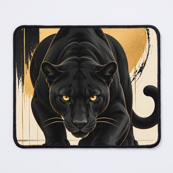 Artikelvorschau, Goldener Mond, Schwarzer Panther, Ausdrucksstarke Wildtierkunst entworfen und verkauft von zisad.