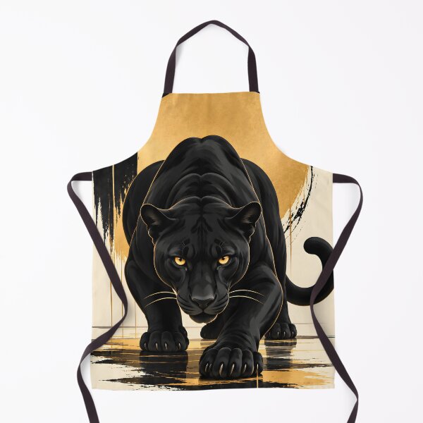 Item preview, Golden Moon Black Panther Bold Wildlife Art designed and sold by zisad.