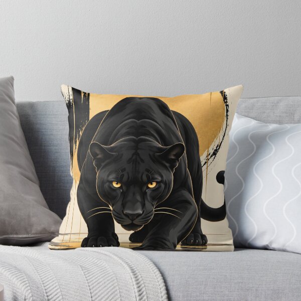 Artikelvorschau, Goldener Mond, Schwarzer Panther, Ausdrucksstarke Wildtierkunst entworfen und verkauft von zisad.