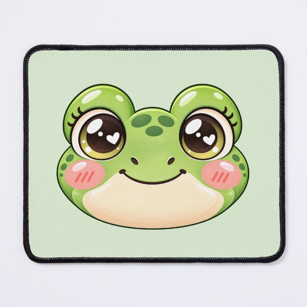 Item preview, Cute Kawaii Frog Face – Adorable Green Frog designed and sold by HO•Designs.