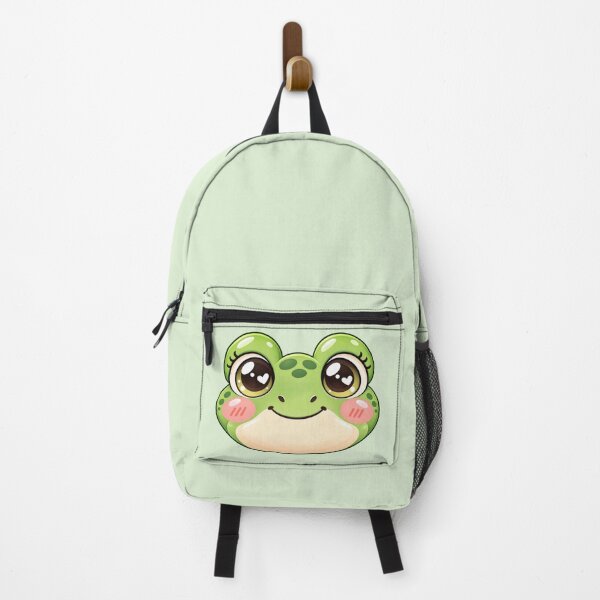 Item preview, Cute Kawaii Frog Face – Adorable Green Frog designed and sold by HO•Designs.