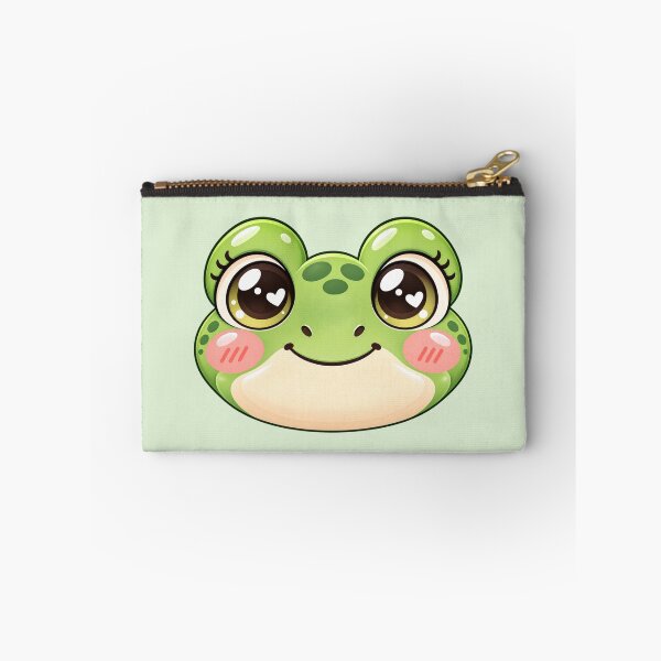 Item preview, Cute Kawaii Frog Face – Adorable Green Frog designed and sold by HO•Designs.