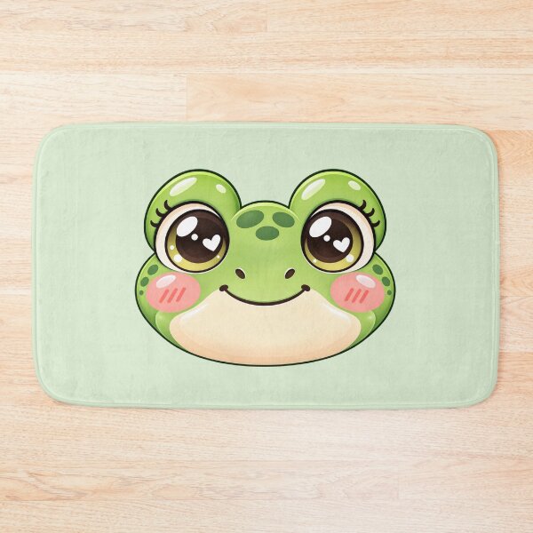 Item preview, Cute Kawaii Frog Face – Adorable Green Frog designed and sold by HO•Designs.