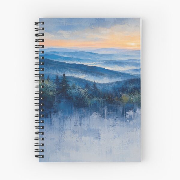 Item preview, Misty Blue Ridge Mountains Sunrise Oil Painting designed and sold by ShieldRockPrints.