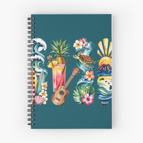 Item preview, Hawaii Island Watercolor – Turtle, Volcano & Ukulele designed and sold by Marie Gems.
