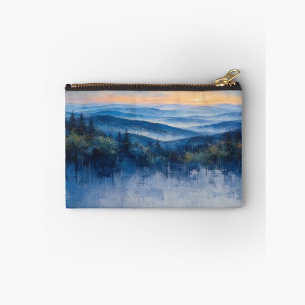 Item preview, Misty Blue Ridge Mountains Sunrise Oil Painting designed and sold by ShieldRockPrints.
