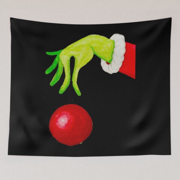 Item preview, Hand-painted with watercolor - Grinch's hand holding a Christmas designed and sold by CalistaLueilwit.