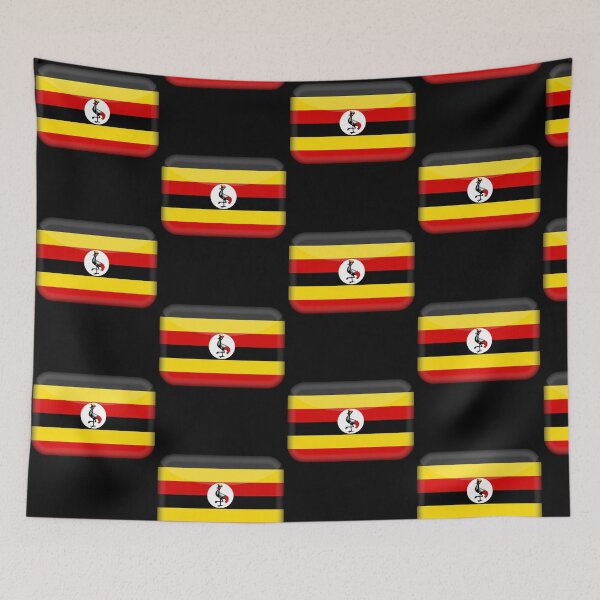 Item preview, Ugandan 3D Flag Uganda Pride Design designed and sold by yazdogs.