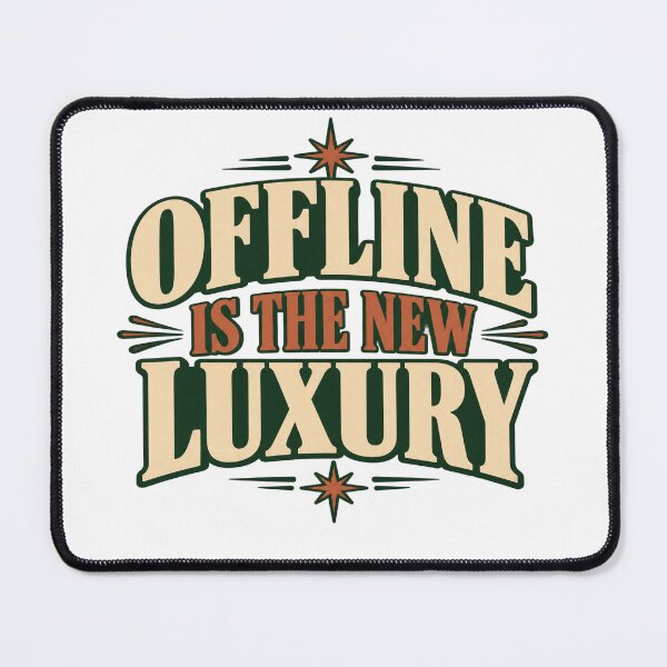 Item preview, Offline Is the New Luxury Retro Digital Detox Typography T-Shirt designed and sold by Inky Atlas.