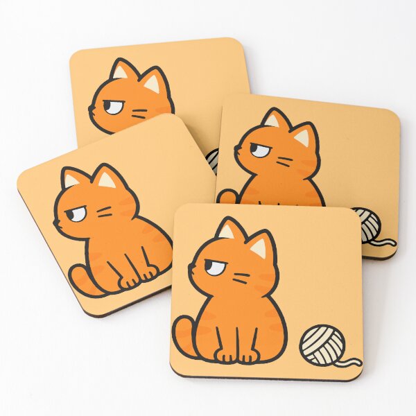 Item preview, Curious Orange Cat designed and sold by MewMade.