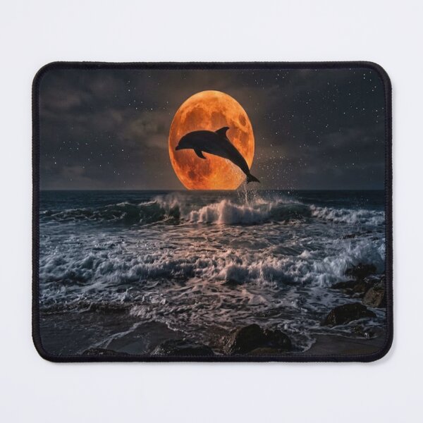 Item preview, dolphin moon designed and sold by GAWPAWshop.