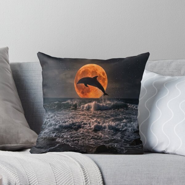 Item preview, dolphin moon designed and sold by GAWPAWshop.