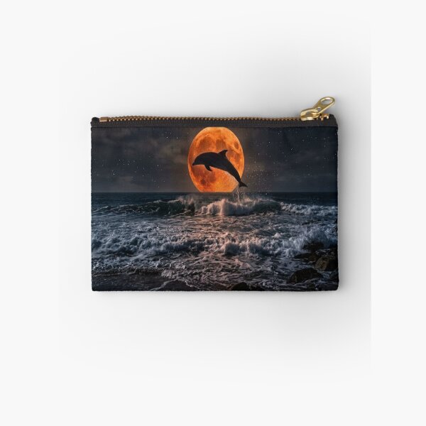 Item preview, dolphin moon designed and sold by GAWPAWshop.