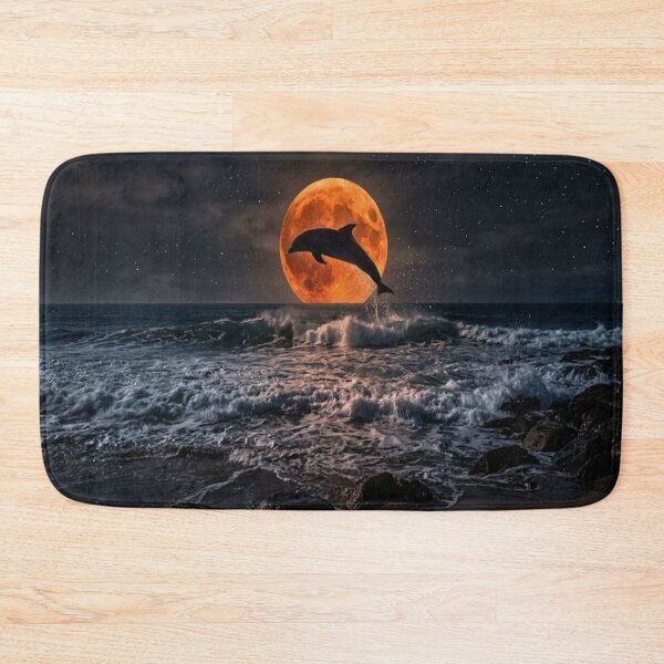 Item preview, dolphin moon designed and sold by GAWPAWshop.