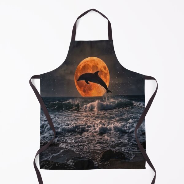 Item preview, dolphin moon designed and sold by GAWPAWshop.