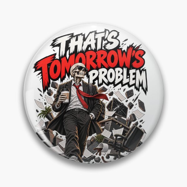 Item preview, That's Tomorrow's Problem Skeleton designed and sold by ArtikaCreative.