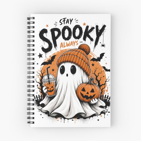 Item preview, Cute Halloween Ghosts and Black Cats Design, Kawaii Spooky Halloween Characters, Adorable Ghosts, Pumpkins, Skeletons and Witch Cat Art designed and sold by ucpstudio.