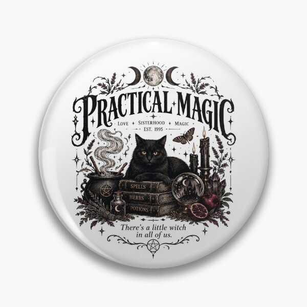 Item preview, Dark Witchy Black Cat Magic Gothic Occult Spellbook Moon & Crystal Ball Vintage Art designed and sold by CatiaStudioArt.