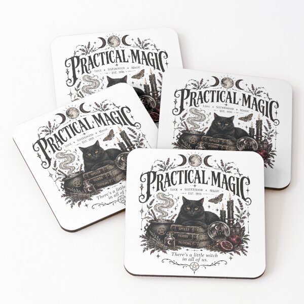 Item preview, Dark Witchy Black Cat Magic Gothic Occult Spellbook Moon & Crystal Ball Vintage Art designed and sold by CatiaStudioArt.