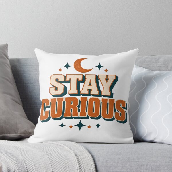Item preview, Stay Curious Retro Typography Moon and Stars T-Shirt designed and sold by Inky Atlas.