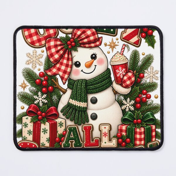 Item preview, Cozy All Season Christmas Snowman Cute Plaid Holiday designed and sold by velorac.