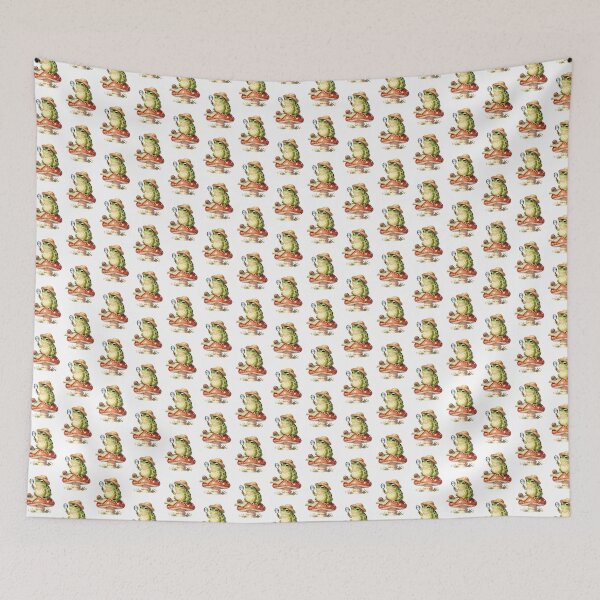 Item preview, Cute frog detective reading book watercolor illustration designed and sold by WildArtIT.