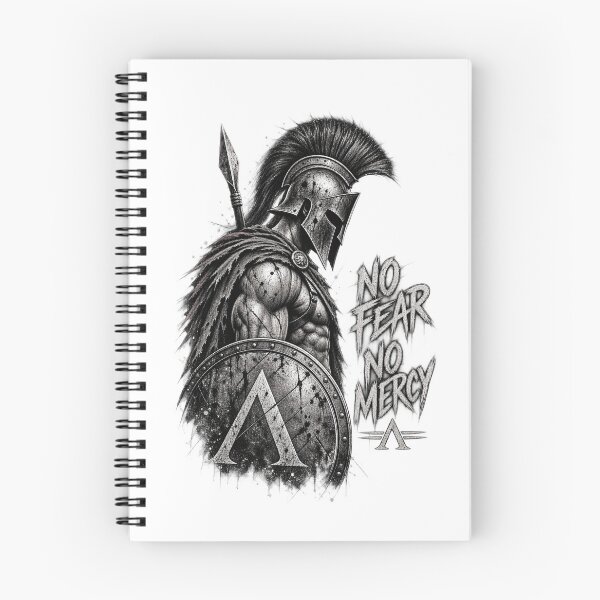 Item preview, Spartan Warrior No Fear No Mercy – Ancient Greek Battle Armor T-Shirt Design designed and sold by Onviton.