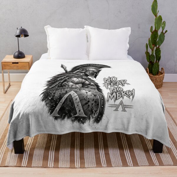 Item preview, Spartan Warrior No Fear No Mercy – Ancient Greek Battle Armor T-Shirt Design designed and sold by Onviton.