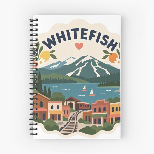 Item preview, Whitefish USA Travel Souvenir Modern Folk Art designed and sold by VisualArtsOasis.