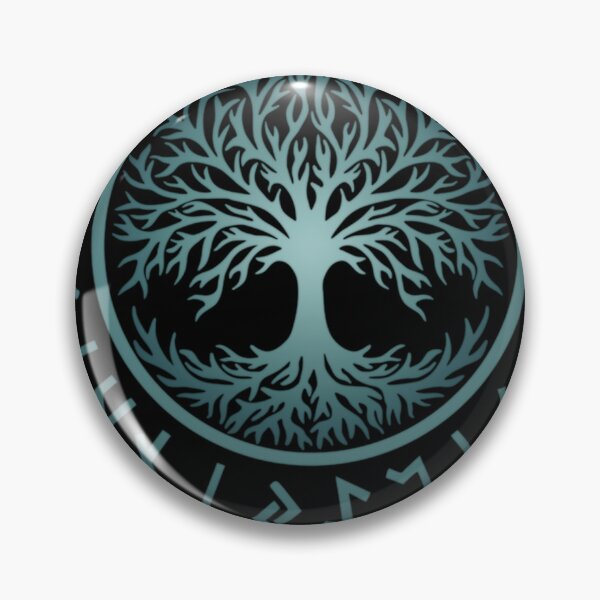 Item preview, Celtic Tree Of Life Yggdrasil Futhark Runes Viking Symbol designed and sold by treibhilyarb.