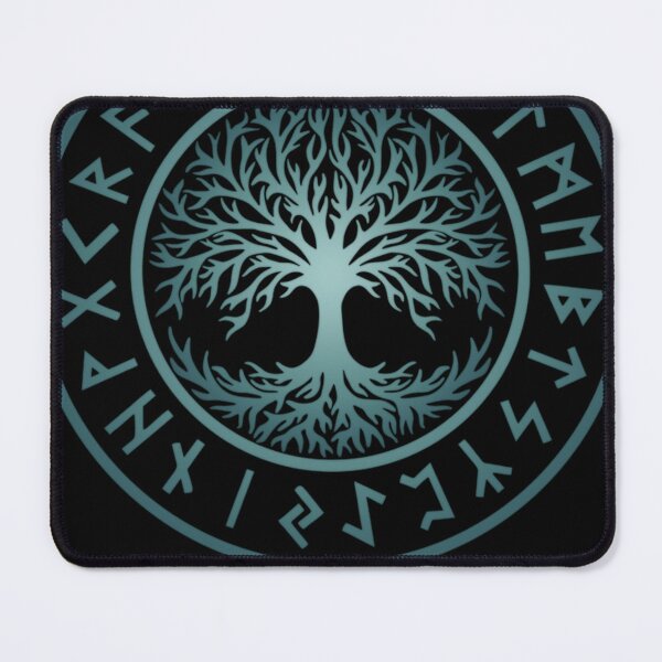 Item preview, Celtic Tree Of Life Yggdrasil Futhark Runes Viking Symbol designed and sold by treibhilyarb.