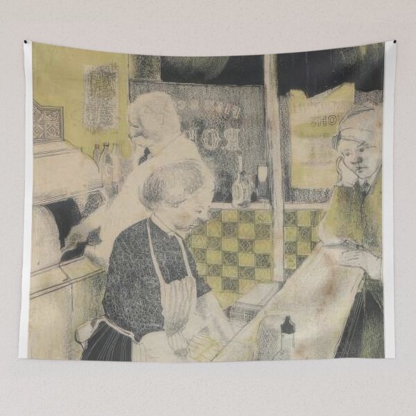 Item preview, David Hockney -  Fish And Chip Shop - Signed Print by David Hockney undefinedr designed and sold by LILLIANSTRANGEy.