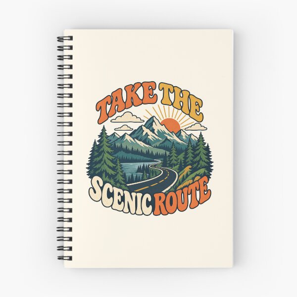Item preview, Take the Scenic Route Retro Mountain Road designed and sold by Mostafa Studio.