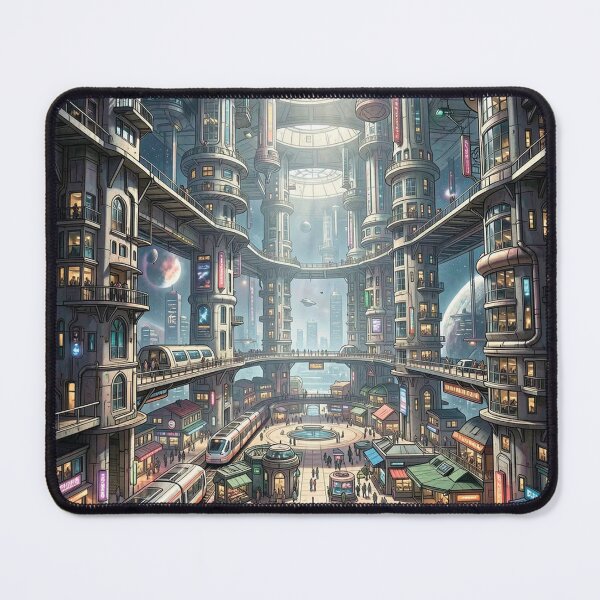 Item preview, Futuristic city. A city in space. designed and sold by MagelliShop.