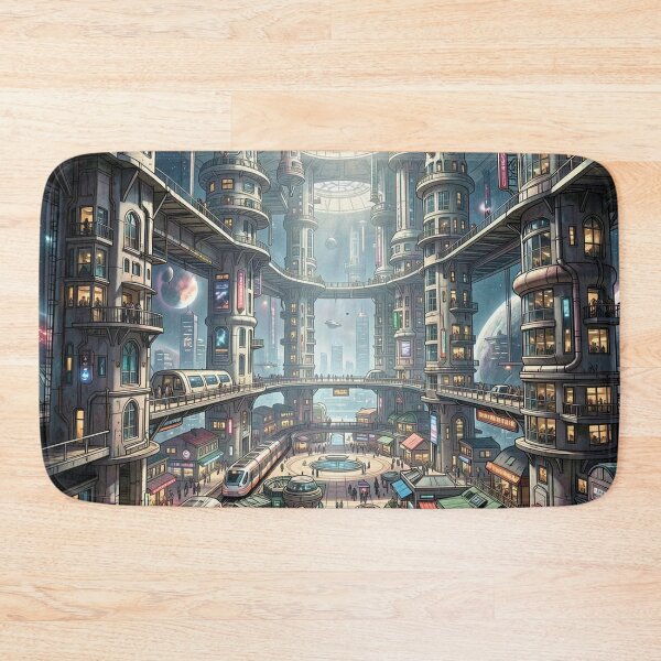 Item preview, Futuristic city. A city in space. designed and sold by MagelliShop.