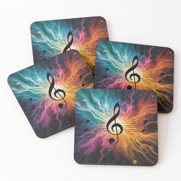 Item preview, Cosmic Music Galaxy – Colorful Nebula Musical Notes Space Art. designed and sold by fbtrisha.