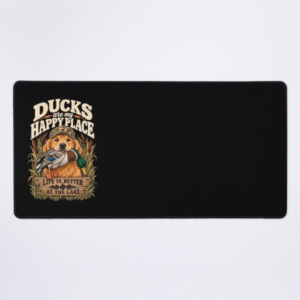 Item preview, Ducks Are My Happy Place Golden Retriever Duck Hunting designed and sold by Ridaelb.