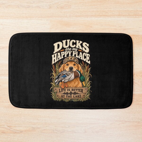 Item preview, Ducks Are My Happy Place Golden Retriever Duck Hunting designed and sold by Ridaelb.