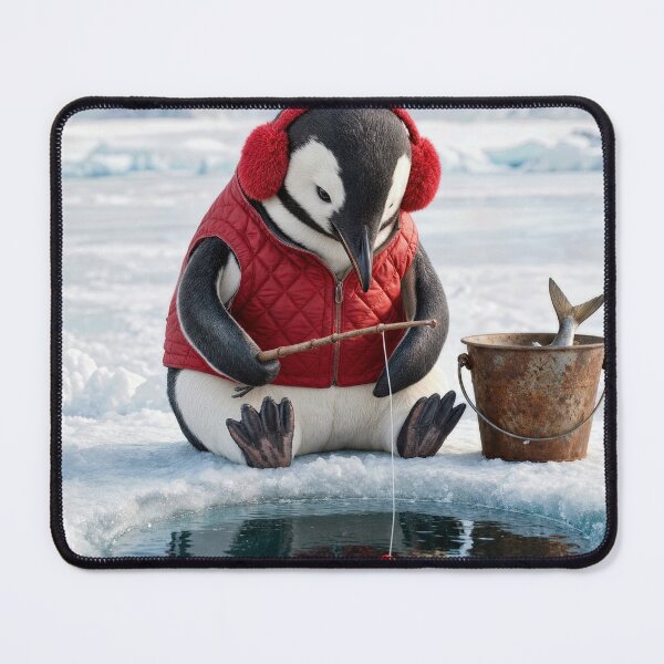 Item preview, Penguin Ice Fishing on an Arctic Glacier designed and sold by Maria Dryfhout.
