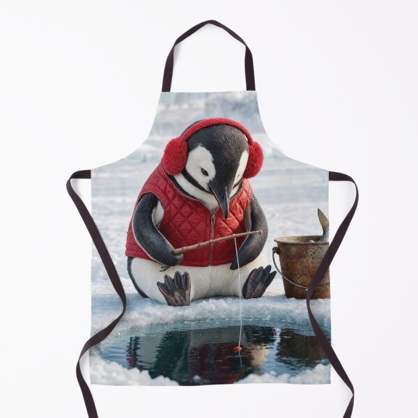 Item preview, Penguin Ice Fishing on an Arctic Glacier designed and sold by Maria Dryfhout.