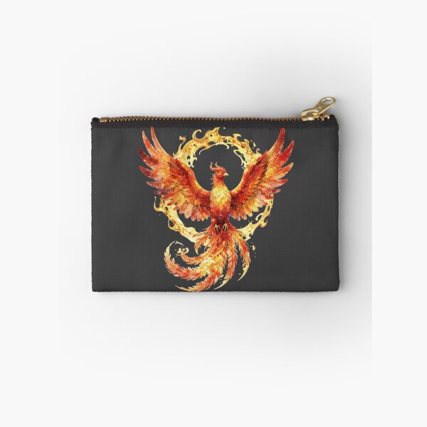 Item preview, Phoenix rising from fire watercolor fantasy illustration designed and sold by WildArtIT.