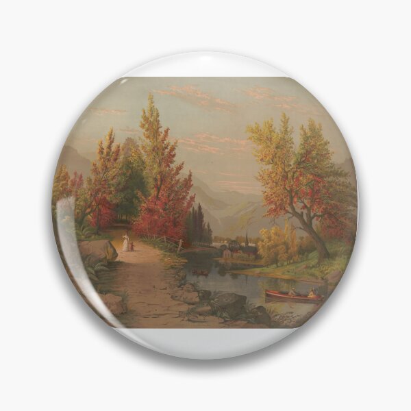 Item preview, Antique Autumn on the Lehigh River Landscape 1882 designed and sold by Antique Science Press.